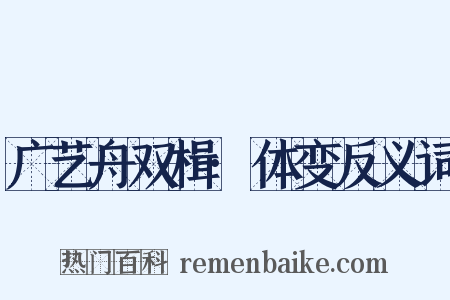 广艺舟双楫·体变反义词是什么意思的图片